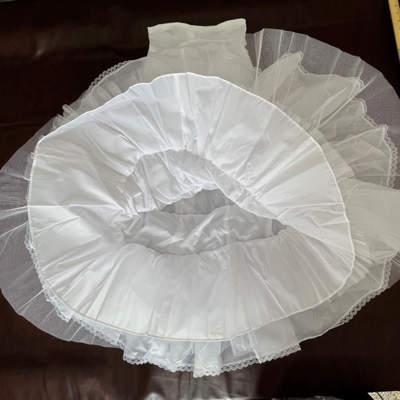 David’s Bridal Fit & Flare Slip white size 10 w/ zipper sleeveless NWT - Picture 6 of 12